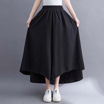 정말이쁜 코튼 및 리넨 와이드 레그 팬츠 여성용 여름 예술적 대형 사이즈 하이 웨이스트 드레이프 슬리밍 크롭 캐주얼 올 매칭 불규칙한 퀼로트