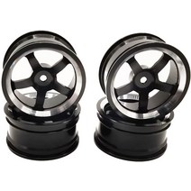 4X 합금 휠 허브 림 5 스포크 52mm 오프셋 2mm RC HSP HPI 사쿠라 쿄쇼 타미야 1/10 레이싱 카 온로드 투, 한개옵션0
