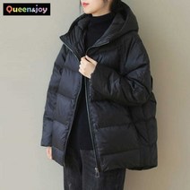 퀸앤조이 미녀77 슈니프 래글런 라이트 후드 패딩점퍼***판매자 SSK무역***