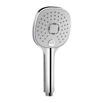 3 가지 모드 조정 가능한 120mm 대형 패널 샤워 헤드 자동 청소 노즐 포함 호스 및 홀더가 있는 고압 강우 세트, [02] Silver