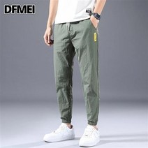 아이스 팬츠 남여름 얇은 트렌드 코디 슬랙스 트레이닝 바지 속건 배기 조거 9부 팬츠