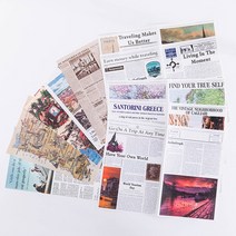 20 장 소재 종이 Scrapbooking 저널 일기 콜라주 잡지 필름 배경 장식 레트로 편지지, 06 Set 6