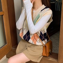 요블림 / 파스텔 아가일조끼