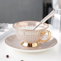 영국 보헤미안 로얄알버트 럭셔리 접시 로모노소프 홍차잔 티포트 커피컵, 화이트두개의컵과접시, 단일사이즈