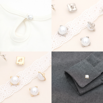 소잉데일리] 반콩 자개 진주단추 모음, 8. 진주단추 2600, 로맨틱 골드 74225