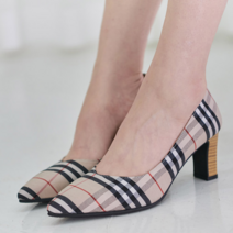 쿠루 체크 펌프스 AM-0703