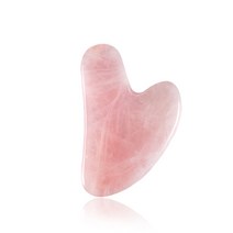 천연 제이드 롤러 구아샤 스크레이퍼 보드 마사지 로즈 쿼츠 제이드 구아샤 스톤 얼굴 목 스킨 리프팅 링, 02 Pink1