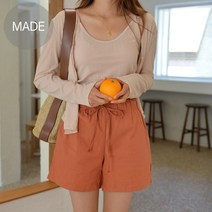 투투 [시원한린넨] 5부와이드팬츠 와이드반바지 린넨반바지 부담스럽지 않은 5부기장 뒷밴딩 여름팬츠