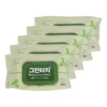 그린터치 피톤치드 물티슈 캡형100매 5개, 대량쿠팡 본상품선택