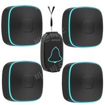 비상벨 무선 호출기 독거노인 경보 장거리 장애인, A808 블랙 (1개 프레스 4개 링)