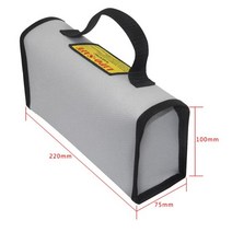 전기자전거 킥보드 배터리 수납 방수 가방 커버 lipo 휴대용 내화 폭발 방지 안전, 220x100x75mm