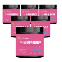 윌케어 레드 비오틴 콜라겐 분말, 6개, 120g