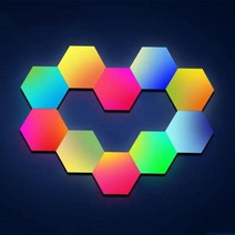 양자 램프 LED 육각 조명 터치 민감한 센서 패널 야간 조명 DIY 모듈 게임 룸 장식 크리에이티브 RGB 벽 램프, [1] Color Touch Remote