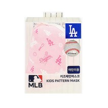 MLB 키즈패턴 마스크 어린이용 LA다저스(핑크), 1개, 핑크, 1개