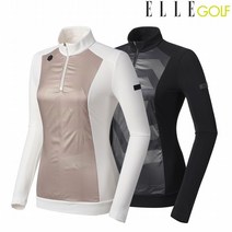 [엘르골프] (여성)가슴로고포인트터틀티셔츠_6G65452