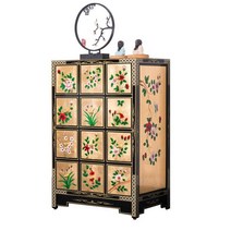 금박 나비장 금박장 자개장 거실 인테리어 선반 원목 레트로, B 스타일-44X36X112