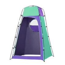 야외 캠핑 해변 간의 화장실 탈의실 샤워 목욕 텐트, 보라색과 녹색, 협동사