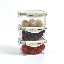 2+1 국산 순수 비스프리 밀폐용기 반찬통3p세트 800ML 아이보리