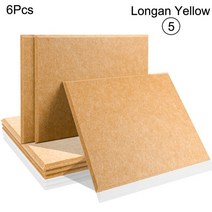 방음 부스 6 Pcs 사운드 흡수 소재 Acoust 절연 Absorcion 패널 도어 씰 스트립 홈 음악 스튜디오 벽, [01] Rectangle, [04] 5--Longan Yellow, [03] 1.0cm Super Density