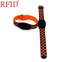 ID 125khz EM4100 TK4100 읽기 전용 실리콘 방수 RFID 손목 밴드 Keyfobs 태그 토큰 많은 색상 1pcs, [04] 1pcs Random Color