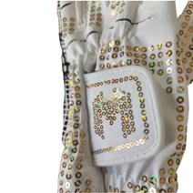 몽키그립 보석그립 무봉제 보석부착 실리콘 우중 깨백 잘치는 골프장갑 남성 여성 왼손 오른손, 블랙(골드)