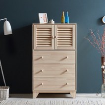 나무뜰 웰 편백나무 800 다용도 원목 서랍장 FMF166, 네추럴