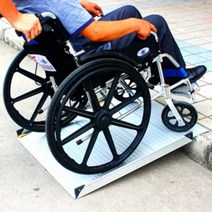 휴대용 접이식 휠체어경사로 문턱 발판 계단 경사판 화물 운송 창고 택배 이사 공공기관, 56x75cm(접이 불가)