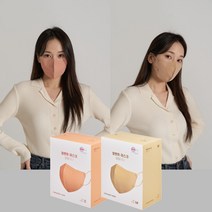 맘편히 국산 미세먼지 새부리형 베이지 핑크 컬러마스크 50매 대량구매, 로맨틱로즈 S(소형) 25매, 카라멜라떼 M(중형) 25매