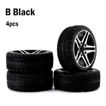 RC카 부품 1/10 드리프트 타이어 알루미늄 합금 휠 세트 4pc RC 온로드 카 Hsp 94122 타미야 XV01 XV02 TT01 TT02 교쇼 FW06 사쿠라 hp 호환i, [10] B Black