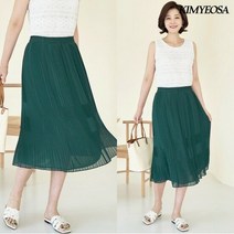 [김여사] 사각 플리츠 미디스커트 엄마옷/마담옷/중년여성/50대/60대
