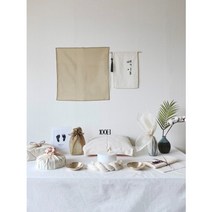 셀프백일상 차림 소품 돌상 현대식 전통상, 백일상, 골드오렌지3장, 네추럴베이지 6인용(220x130)