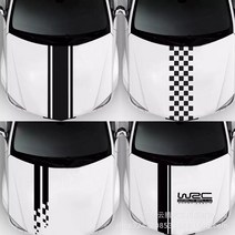 카르쉐 미니쿠퍼 꾸미기 튜닝 스티커 컨트리맨 클럽맨 컨버터블 악세사리 차량용시트지, F타입 본넷시트지, 블랙