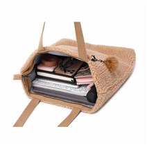 laterior 양털 토트백