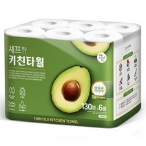 한예지 셰프 천연펄프 키친타올 130매 6롤, 없음