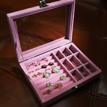 주얼리 반지 목걸이 화장대 간편 액세서리 보관함 케이스 악세 서리 귀금속 목걸이 귀걸이 진열장 정리