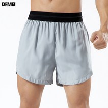 DFMEI 남성 트레이닝 반바지 이중 우븐 5부 속건 배기 트레이닝 팬츠