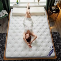 침대 이불 패드 VESCOVO 렌탈 룸 폼 더블 Matras 스티치 라텍스 매트리스 토퍼 맞춤 제작, [02] 89cm thickness, [06] 150x200cm59x79in, [05] as picture
