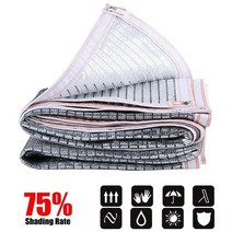 조립식 비닐 농막 카페 베란다 75% 신제품 알루미늄 호일 햇빛 가리개 그물 메쉬 정원 차양 천막 반사 다육, 01 75 Shading_17 3mx6m