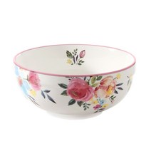 DIW88F8A7 화사한 로니 라면기 단품 1p 우동기 라 우동그릇 면그릇 예쁜 빈티지면기 플라워패턴, 도매프리 로니 면기 단품_1p (핑크)
