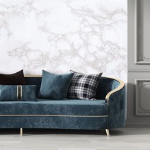 책상 시트지 데코시트 50cmX2.5m_신발장 붙박이장 흰색 무광 책상 침대 가구 접착 리폼 붙이기 필름지 벽지, 대리석 화이트