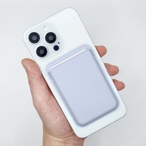 쇼앤엔 맥세이프 카드지갑 아이폰 호환 가죽 케이스, 라벤더, 1개