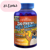 21세기센트리 주 프렌즈 어린이 멀티비타민 플러스 엑스트라 C 블루베리 페어 스트로베리 구미, 60개입, 2개, 60정