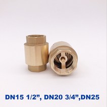 스윙체크밸브 수량계용 황동 인라인 스프링 수직 체크 밸브 DN15/DN20/DN25 1/2 "3/4" 1, 03 DN25