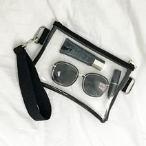 착한플리츠 PVC 투웨이 투명 클러치백