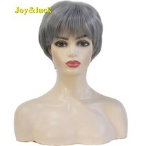 넓은이마 가발수선 엠자이마 가발대여 남자붙임머리 반삭가발 가발사이트 이용사통가발 혼주가발 군인가발 원형탈모가발 Joyluck 짧은 가발 금발 옴 브레 브라운 스트레이트 48, 2098