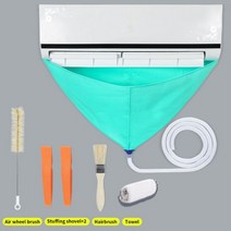 에어컨 청소 가방 키트 누수 방지 에어컨 청소 커버 배수관 포함 청소 도구 풀 세트, Upgrade B