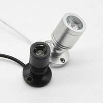 LED USB 5V 스포트 라이트 1W 표면 장착 캐비닛 쇼케이스 카운터 쥬얼리 램프 회전 각도 미니, 04 WHITE_01 1W_02 Black