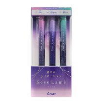 케세라메 프릭션 펄 반짝이볼펜 3색 세트 (케이스 포장), 1개, 3색 세트(케세라메 오로라)