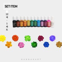 한나 레진 조색제 크리스탈 컬러(12색)세트