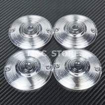 오토바이 부품 할리 호환 4pcs 방향 지시등 표시등 커버 링 일렉트라 도로 글라이드 cvo flhtkse softail flstc 바이크 정비 오토바이 개조 튜닝용품, 투명 렌즈 커버